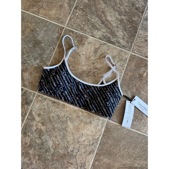 Calvin Klein Logo Bikini Swim Top Size Small - Picture 3 of 8